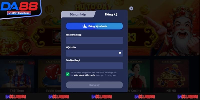 Điền thông tin theo yêu cầu