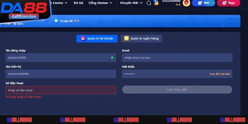 Thành viên phải kiểm tra thông tin đăng nhập để xác định nguyên nhân